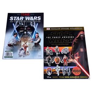Star Wars TIME Magazine DK Sticker Book Lot Force Awakens 40 Years Special Ed